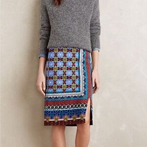 Anthropologie Maeve Pencil Sweater Skirt with Slit